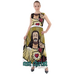 Buddy Christ Chiffon Mesh Boho Maxi Dress by Valentinaart