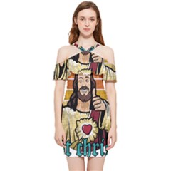 Got Christ? Shoulder Frill Bodycon Summer Dress by Valentinaart