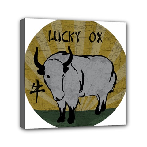 Chinese New Year ¨c Year Of The Ox Mini Canvas 6  X 6  (stretched) by Valentinaart