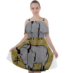 Chinese New Year ¨c Year Of The Ox Cut Out Shoulders Chiffon Dress by Valentinaart