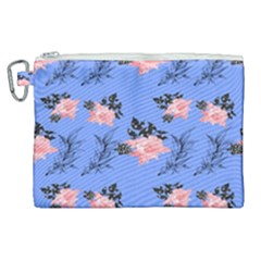 Flowers Pattern Canvas Cosmetic Bag (xl) by Sparkle
