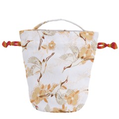 Birds And Flowers  Drawstring Bucket Bag by Sobalvarro