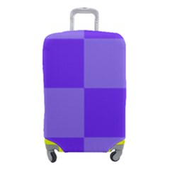 Purple Gingham Check Squares Pattern Luggage Cover (small) by yoursparklingshop