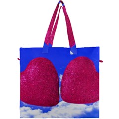 Two Hearts Canvas Travel Bag by essentialimage
