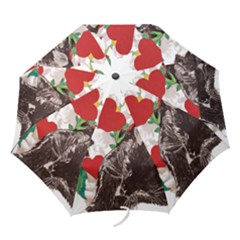 Art Protocol Valentine s Day Cat Design Folding Umbrella by Heart
