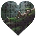 Wooden Child Resting On A Tree From Fonebook Wooden Puzzle Heart View1