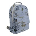Blue Botanical Plants Flap Pocket Backpack (Small) View2
