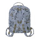 Blue Botanical Plants Flap Pocket Backpack (Small) View3