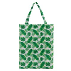 Tropical Leaf Pattern Classic Tote Bag by Dutashop