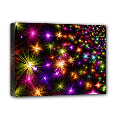 Star Colorful Christmas Abstract Deluxe Canvas 16  X 12  (stretched)  by Dutashop