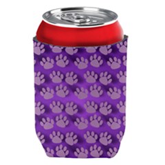 Pattern Texture Feet Dog Purple Can Holder by Dutashop