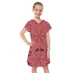 Background Floral Pattern Kids  Drop Waist Dress by Dutashop