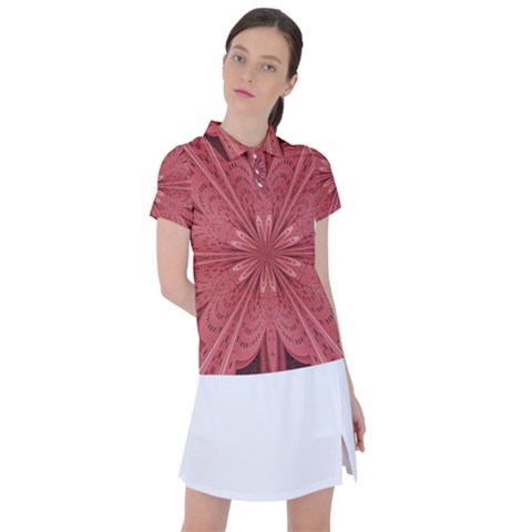 Background Floral Pattern Women s Polo Tee by Dutashop