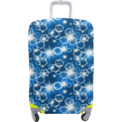 Star Hexagon Deep Blue Light Luggage Cover (large) by Dutashop