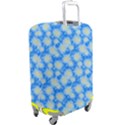 Hydrangea Blue Glitter Round Luggage Cover (Large) View2
