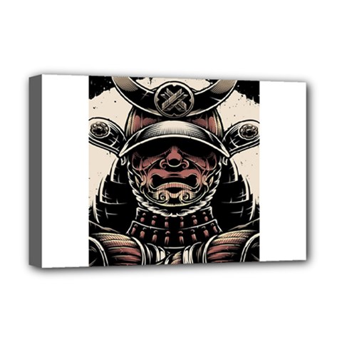 Samurai Oni Mask Deluxe Canvas 18  X 12  (stretched) by Saga96