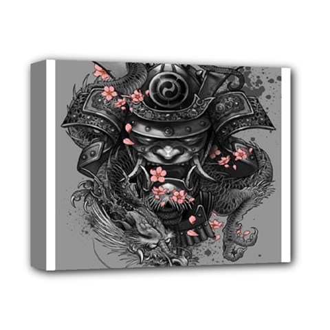 Samurai Oni Mask Deluxe Canvas 14  X 11  (stretched) by Saga96