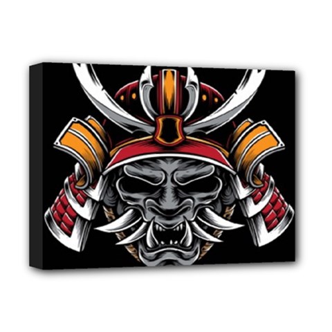 Samurai Oni Mask Deluxe Canvas 16  X 12  (stretched)  by Saga96