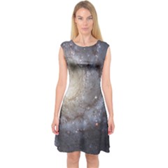 Spiral Galaxy Capsleeve Midi Dress by ExtraGoodSauce