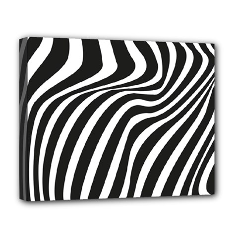 Wave Line Curve Deluxe Canvas 20  X 16  (stretched) by Dutashop
