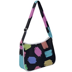 Many Colors Pattern Seamless Zip Up Shoulder Bag by Dutashop