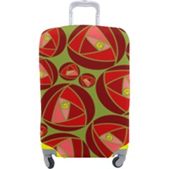 Abstract Rose Garden Red Luggage Cover (large) by Dutashop
