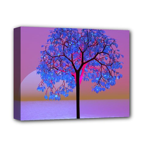 Tree Sunset Deluxe Canvas 14  X 11  (stretched) by icarusismartdesigns