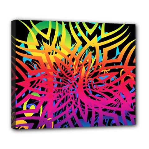 Abstract Jungle Deluxe Canvas 24  X 20  (stretched) by icarusismartdesigns