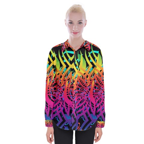 Abstract Jungle Womens Long Sleeve Shirt by icarusismartdesigns
