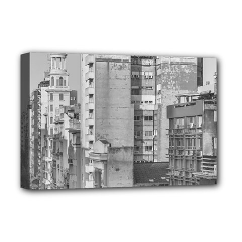 Aerial View Montevideo Uruguay Deluxe Canvas 18  X 12  (stretched) by dflcprintsclothing