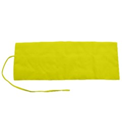 Color Yellow Roll Up Canvas Pencil Holder (s) by Kultjers