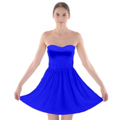 Color Blue Strapless Bra Top Dress by Kultjers