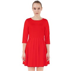 Color Red Smock Dress by Kultjers