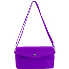Color Dark Violet Removable Strap Clutch Bag by Kultjers