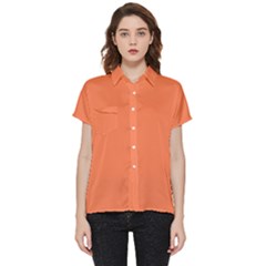 Color Coral Short Sleeve Pocket Shirt by Kultjers