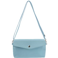 Color Light Blue Removable Strap Clutch Bag by Kultjers