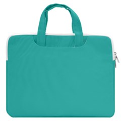 Color Light Sea Green Macbook Pro Double Pocket Laptop Bag (large) by Kultjers