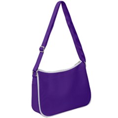 Color Rebecca Purple Zip Up Shoulder Bag by Kultjers