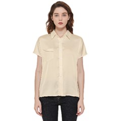 Color Blanched Almond Short Sleeve Pocket Shirt by Kultjers