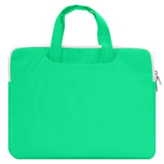 Color Medium Spring Green Macbook Pro Double Pocket Laptop Bag (large) by Kultjers