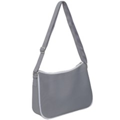 Color Dark Grey Zip Up Shoulder Bag by Kultjers