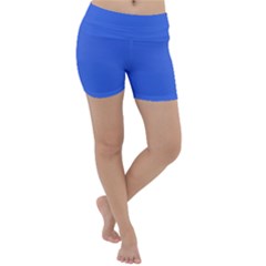 Color Royal Blue Lightweight Velour Yoga Shorts by Kultjers