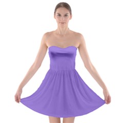 Color Medium Purple Strapless Bra Top Dress by Kultjers
