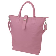 Color Light Pink Buckle Top Tote Bag by Kultjers