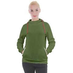 Color Dark Olive Green Women s Hooded Pullover by Kultjers