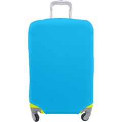 Color Deep Sky Blue Luggage Cover (large) by Kultjers