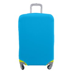 Color Deep Sky Blue Luggage Cover (small) by Kultjers
