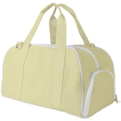 Color Pale Goldenrod Burner Gym Duffel Bag by Kultjers