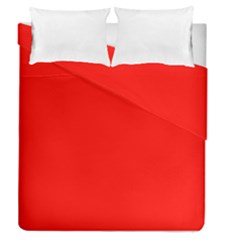 Color Candy Apple Red Duvet Cover Double Side (queen Size) by Kultjers