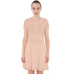 Color Apricot Adorable In Chiffon Dress by Kultjers